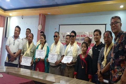 पत्रकार दबू मधेश प्रदेशया अध्यक्षय् युवास श्रेष्ठ निर्वाचित