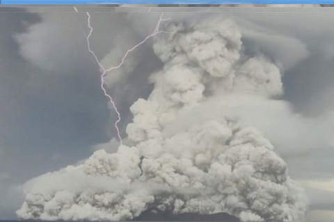 टोङ्गामा ज्वालामुखी विस्फोट