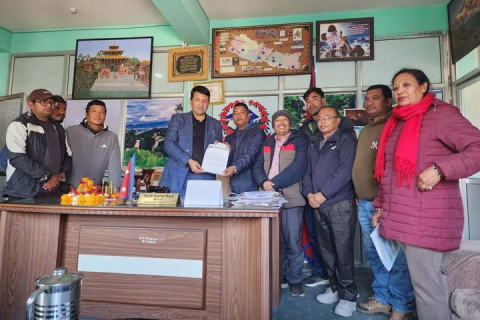 नेपालभाषा व नेपाल संवतयात कया गोकर्णेश्वर नगरपालिकाय् ज्ञापन पौ लःल्हात