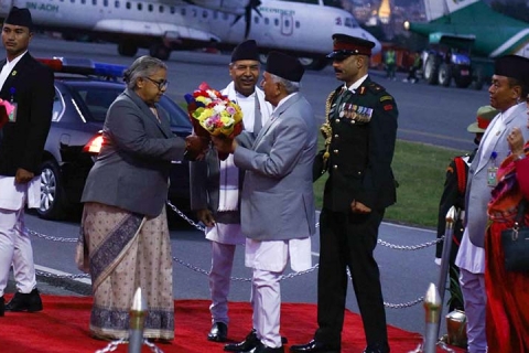 राष्ट्रपति पौडेल स्वदेश लिहाँझाल