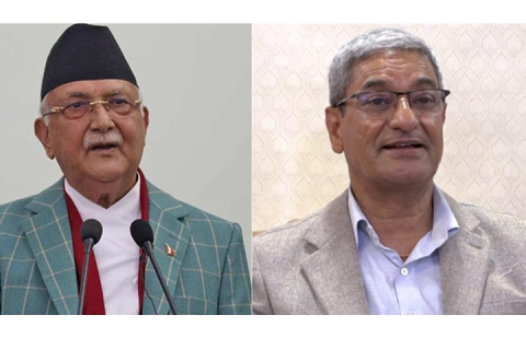 एमालेया नायः ओली व पुर्व गृहमन्त्री लेखक रिहा