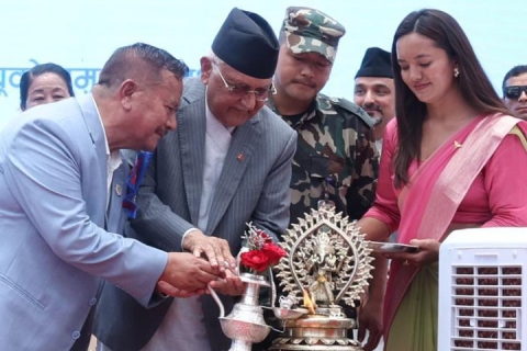 प्रधानमन्त्री ओलीं शिक्षण अस्पतालय् विस्तारित सेवा भवनया उलेज्या