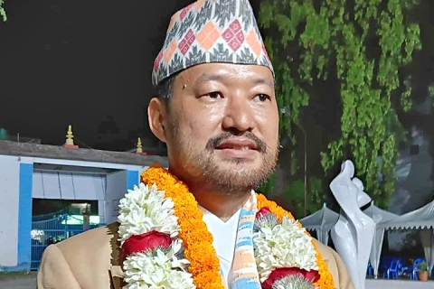 युवा संघया अध्यक्षय् क्षितिज थेबे बिजयी