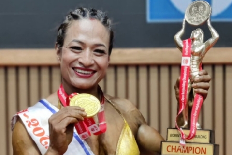 उर्मिला श्रेष्ठं एसियन बडीबिल्डिङ च्याम्पियनसिपय् काश्य पदक त्याकल
